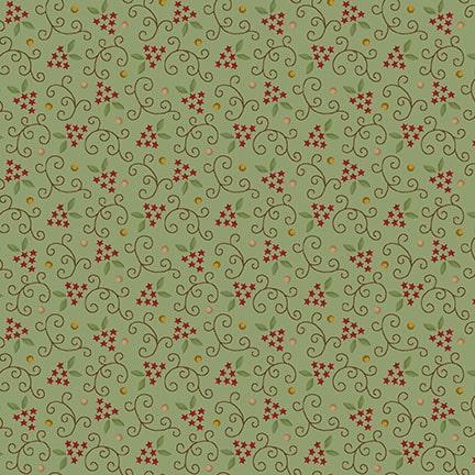 Henry Glass & Co. Scraps of Kindness by Kim Diehl Starry Vines Q 674 11 Agua