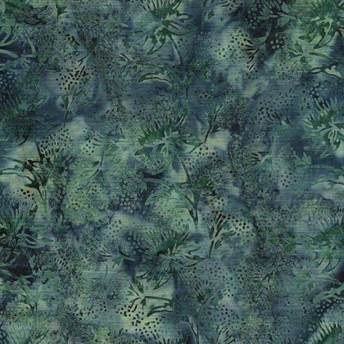 Island Batik Natural Healing Floral Herb Teal Bluegrass ISB112323990