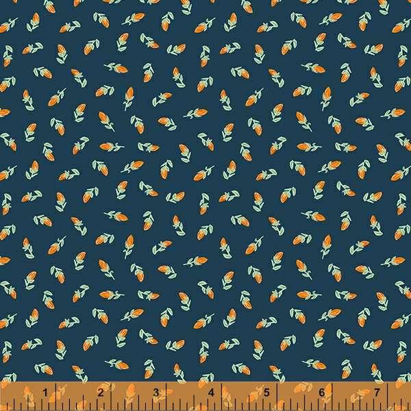 Windham Fabrics Farm Fresh by Kelly Angelovic Flower Buds 53217 2 Navy