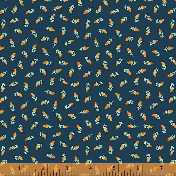 Windham Fabrics Farm Fresh by Kelly Angelovic Flower Buds 53217 2 Navy