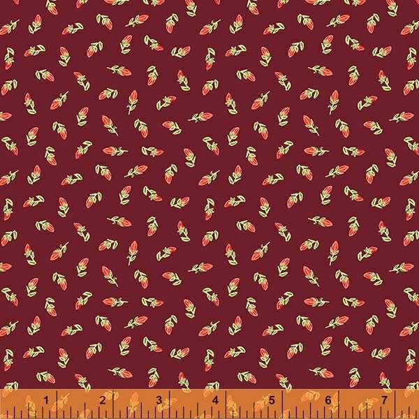 Windham Fabrics Farm Fresh by Kelly Angelovic Flower Buds 53217 9 Beet