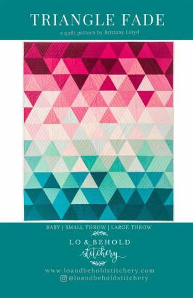 Lo & Behold Stitchery Triange Fade Pattern LBS-112