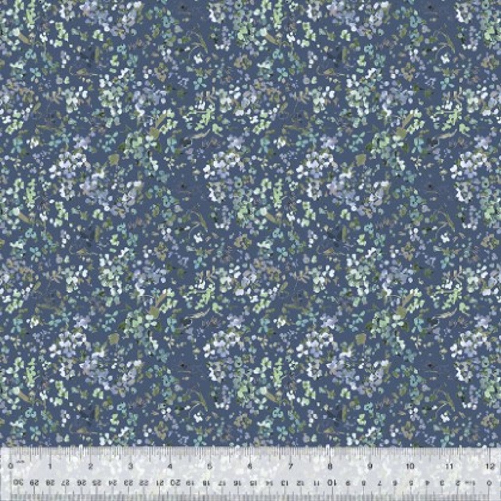 Windham Fabrics Floret Wildflower 53808 16 Blue Thistle