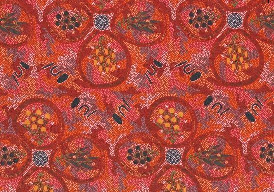 M & S Textiles Australia Popular Bush Tucker Brown by Brenda Dixon CBTBR