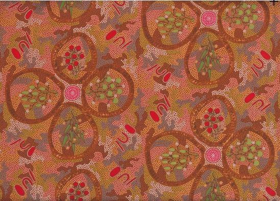 M & S Textiles Australia Popular Bush Tucker Green by Brenda Dixon CBTLG