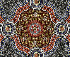 M & S Textiles Australia Wild Bush Flowers Black by Layla Campbell WBFB