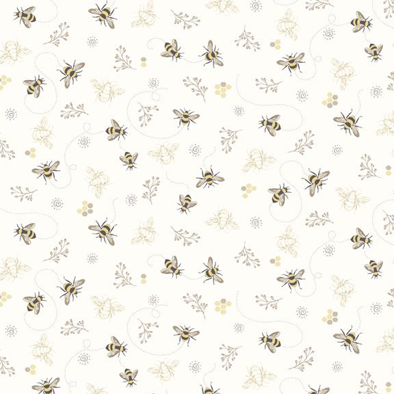 Marcus Fabrics Honeycomb Gardens  R210786D Cream