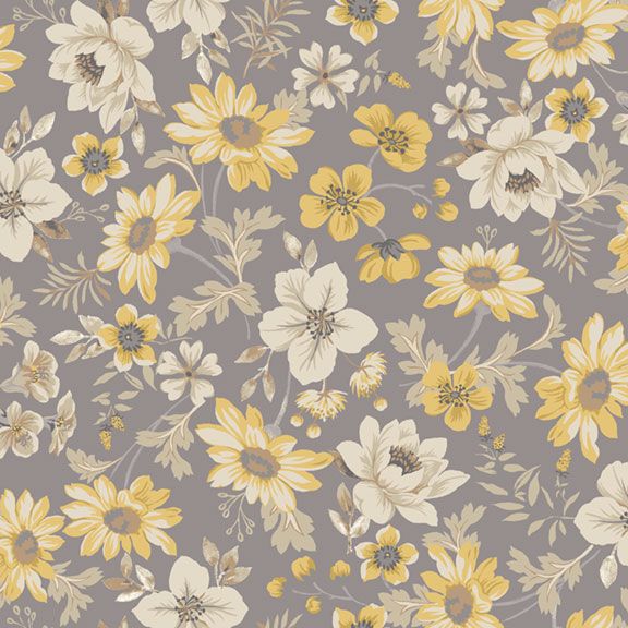 Marcus Fabrics Honeycomb Gardens R210783D Gray