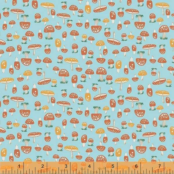 Windham Fabrics Frolic by Whistler Studios Mushrooms 53097 7 Sky