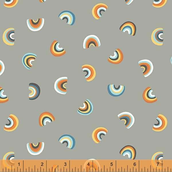 Windham Fabrics Frolic by Whistler Studios Rainbows 53098 9 Grey