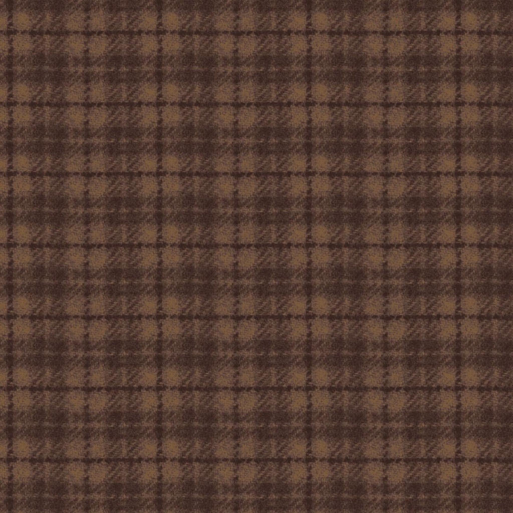 Maywood Studio Woolies Flannel by Bonnie Sullivan Plaid MASF 18502-A2 Brown
