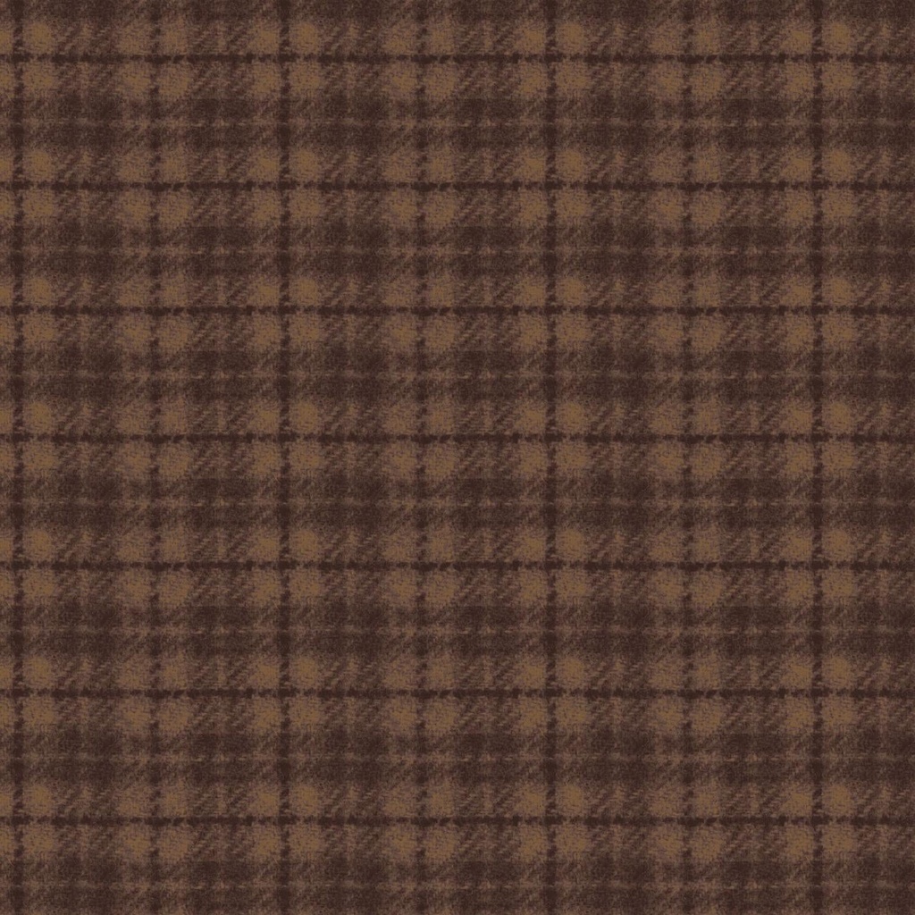 Maywood Studio Woolies Flannel by Bonnie Sullivan Plaid MASF 18502-A2 Brown