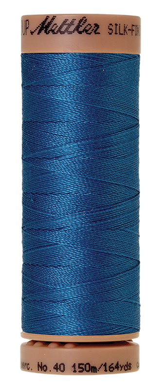 Mettler Silk Finish 40 wt Cotton Thread 164 Yds 9136-0339 Mediterranean Blue