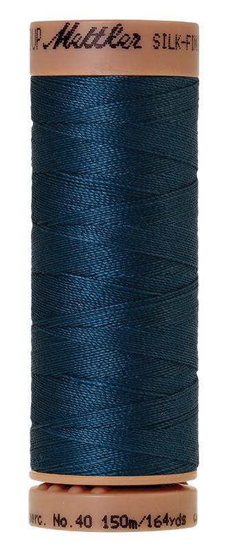 Mettler Silk Finish 40 wt Cotton Thread 164 Yds 9136-0485 Tartan Blue