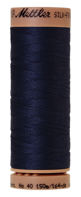 Mettler Silk Finish 40 wt Cotton Thread 164 Yds 9136-0825 Navy