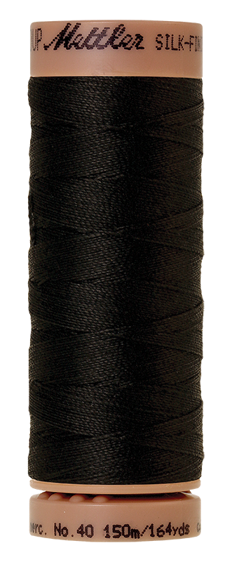 Mettler Silk Finish 40 wt Cotton Thread 164 Yds 9136-4000 Black