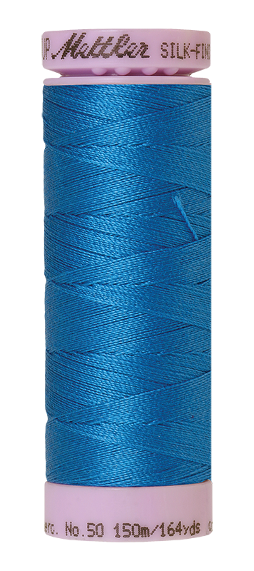 Mettler Silk Finish 50 wt Cotton Thread 164 Yds 9105-0339 Mediterranean Blue