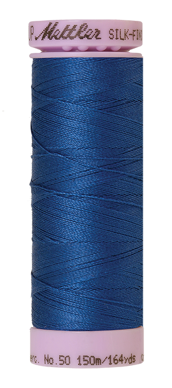 Mettler Silk Finish 50 wt Cotton Thread 164 Yds 9105-0697 Snorkel Blue