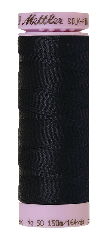 Mettler Silk Finish 50 wt Cotton Thread 164 Yds 9105-0821 Darkest Blue