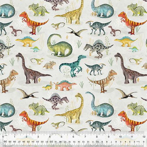 Windham Fabrics Age of the Dinosaurs Digital Print by Katherine Quinn A Moment in Time 53555D 2 Linen