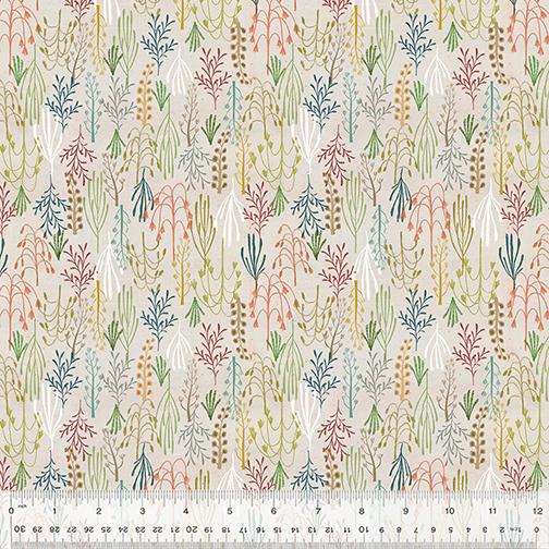 Windham Fabrics Age of the Dinosaurs Digital Print by Katherine Quinn Prehistoric Plants 53556D 2 Linen