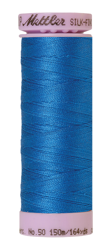 Mettler Silk Finish 50 wt Cotton Thread 164 Yds 9105-2049 French Blue