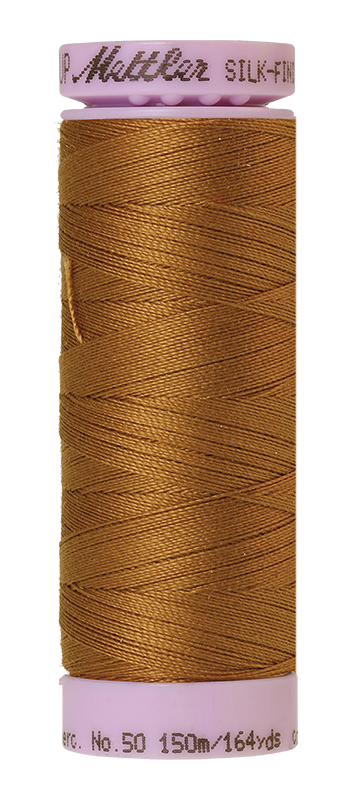 Mettler Silk Finish 50 wt Cotton Thread 164 Yds 9105-3514 Bronze Brown