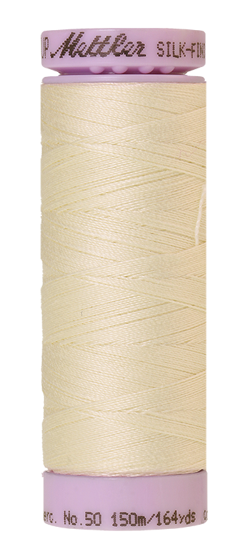 Mettler Silk Finish 50 wt Cotton Thread 164 Yds 9105-3612 Antique White