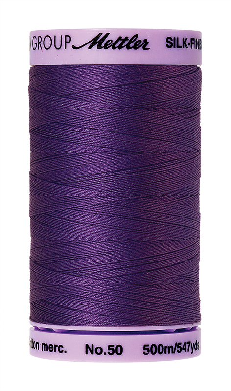 Mettler Silk Finish 50 wt Cotton Thread 547 Yds 9104-0030 Iris Blue