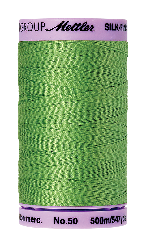 Mettler Silk Finish 50 wt Cotton Thread 547 Yds 9104-0092 Bright Mint