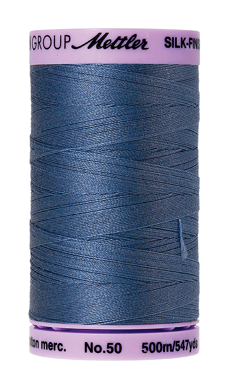 Mettler Silk Finish 50 wt Cotton Thread 547 Yds 9104-0351 Smoky Blue