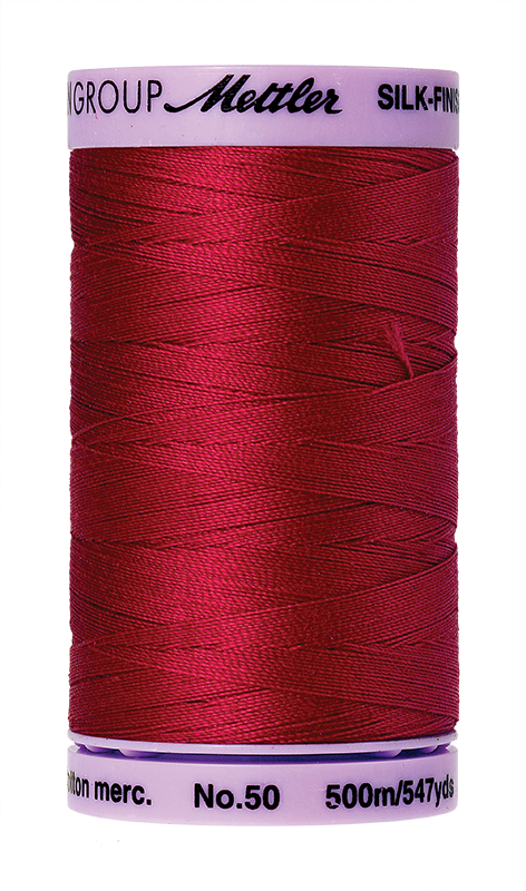 Mettler Silk Finish 50 wt Cotton Thread 547 Yds 9104-0504 Country Red