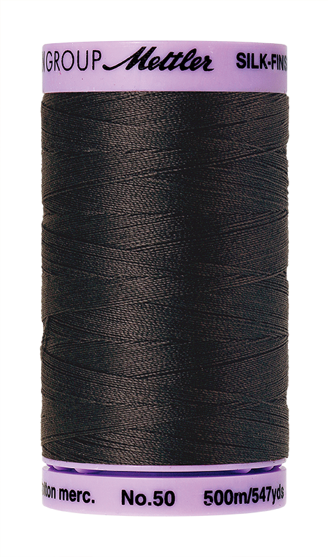 Mettler Silk Finish 50 wt Cotton Thread 547 Yds 9104-1282 Charcoal