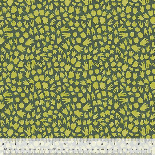 Windham Fabrics Age of the Dinosaurs Digital Print by Katherine Quinn Tracks 53560D 10 Fern