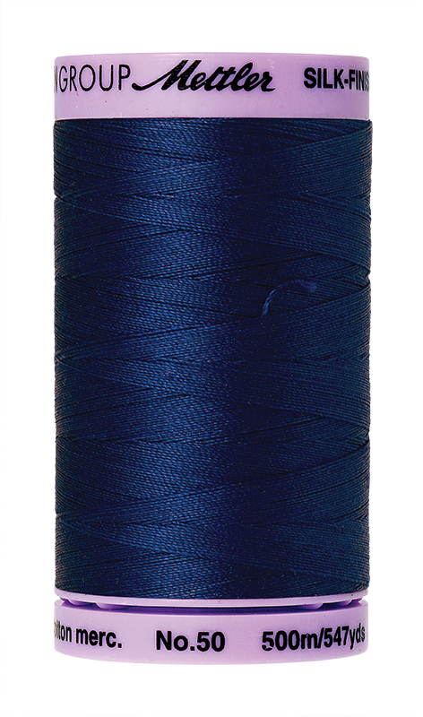 Mettler Silk Finish 50 wt Cotton Thread 547 Yds 9104-1304 Imperial Blue