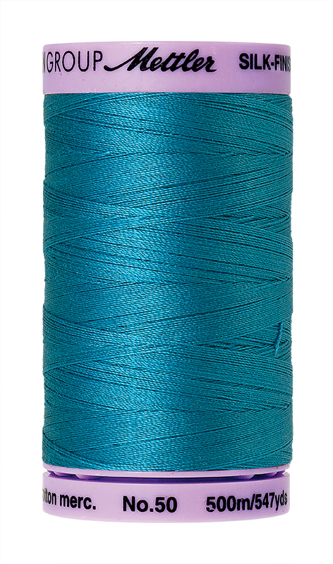 Mettler Silk Finish 50 wt Cotton Thread 547 Yds 9104-1394 Caribbean Blue