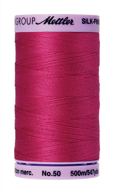 Mettler Silk Finish 50 wt Cotton Thread 547 Yds 9104-1421 Fuchsia