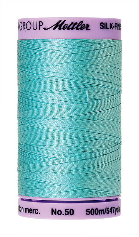 Mettler Silk Finish 50 wt Cotton Thread 547 Yds 9104-2792 Blue Curacao