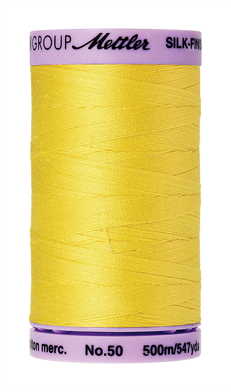 Mettler Silk Finish 50 wt Cotton Thread 547 Yds 9104-3507 Lemon Zest