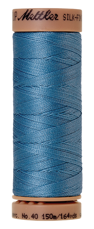 Mettler Thread Silk Finish Cotton 40 164 Yds Color 9106-0338 Reef Blue
