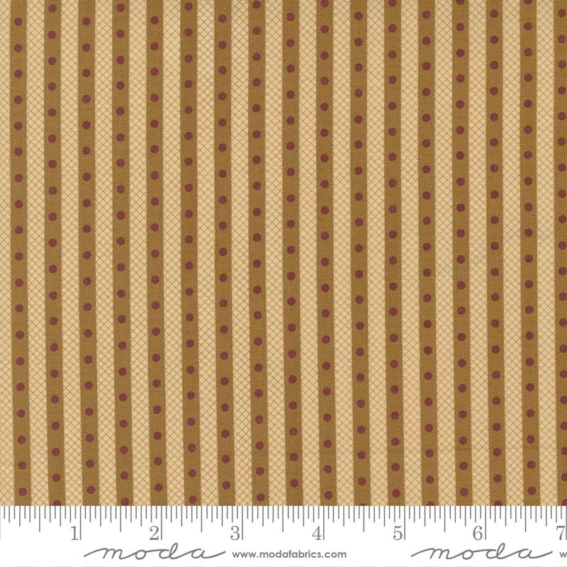 Moda Fabrics Adamstown by Jo Morton Dotted Stripe 38134 13 Gold