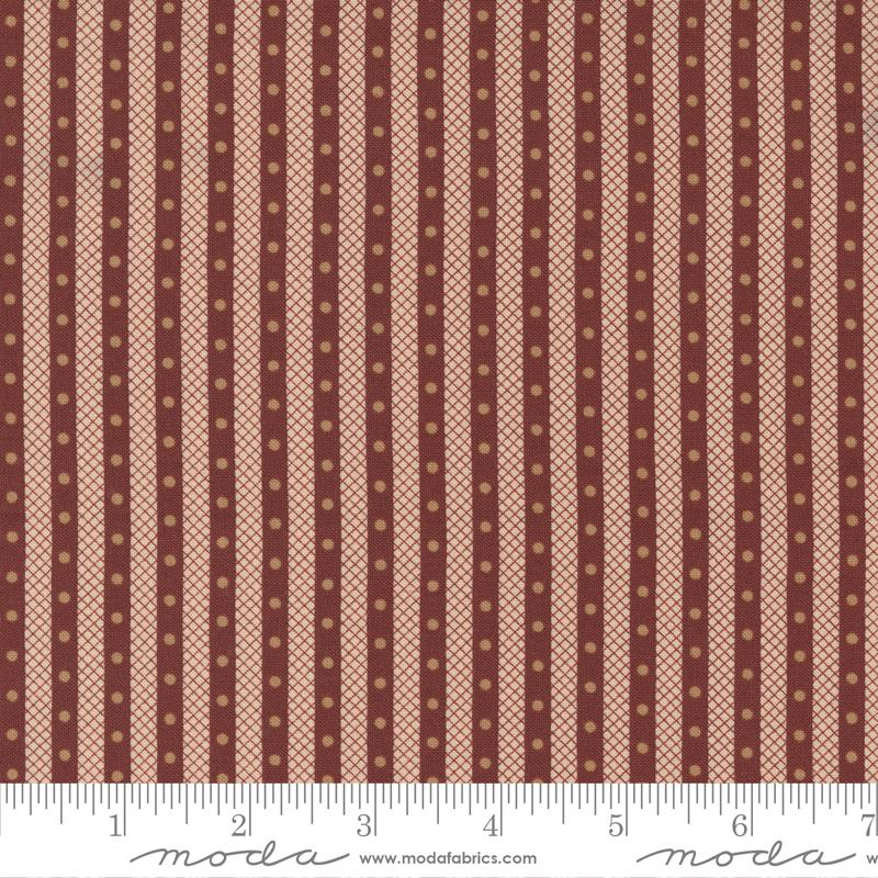 Moda Fabrics Adamstown by Jo Morton Dotted Stripe 38134 15 Red