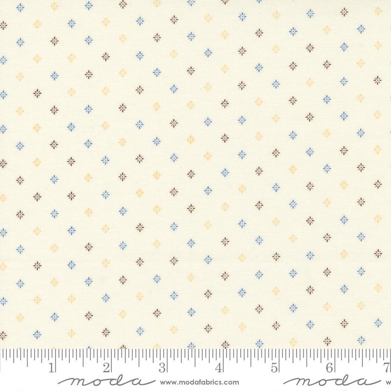 Moda Fabrics Amelias Blues by Betsy Chutchian Shift & Stays 31657 12 Ivory Multi