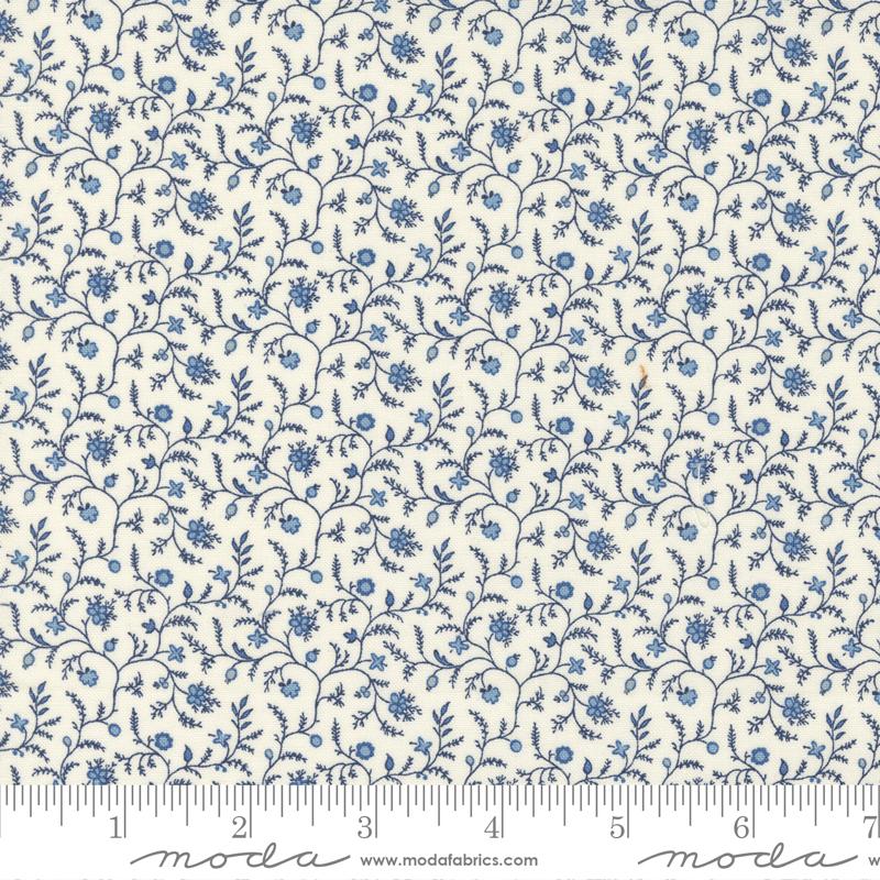 Moda Fabrics Amelias Blues by Betsy Chutchian Temperance 31654 11 Ivory