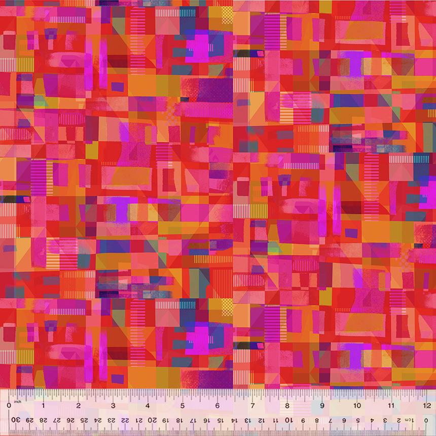 Windham Fabrics Catsville Digital Print by Gareth Lucas Prism 53487D-10 Cherry