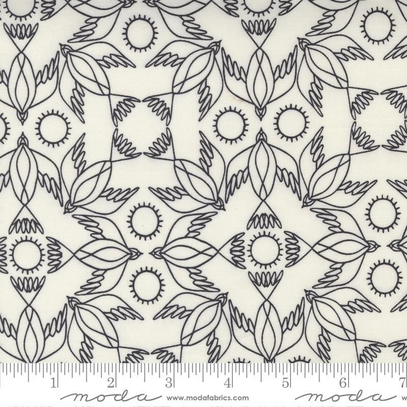 Moda Fabrics Birdsong by Gingiber Kaleidoscope Bird 48355 11 Raven