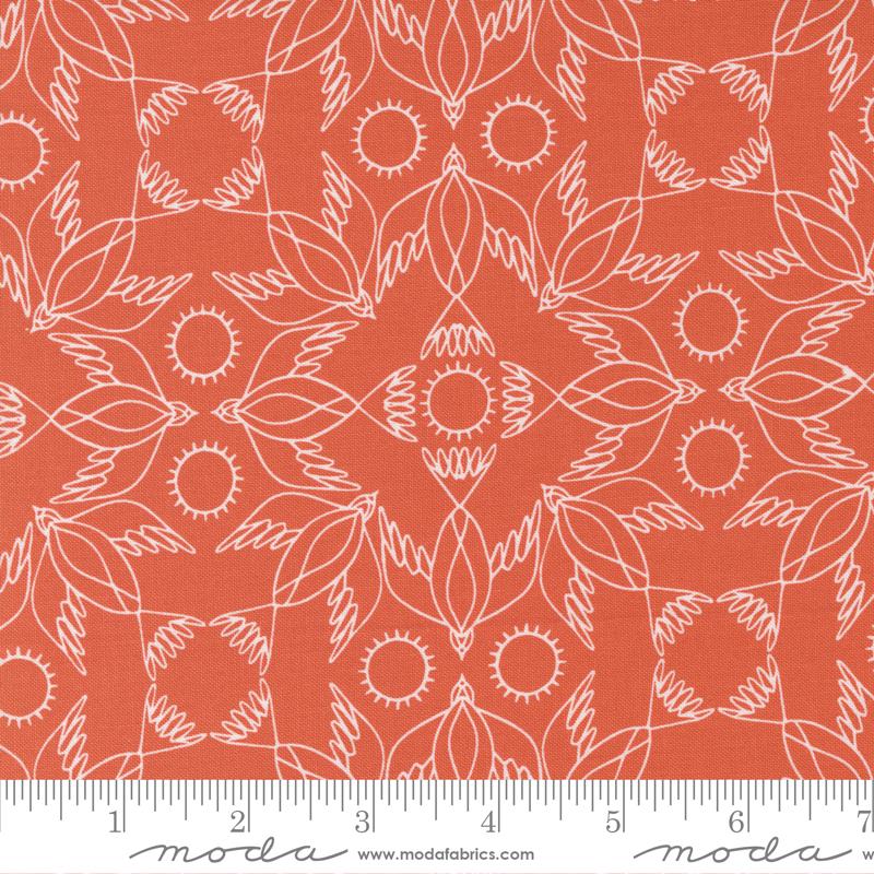 Moda Fabrics Birdsong by Gingiber Kaleidoscope Bird 48355 13 Cardinal