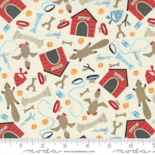 Moda Fabrics Dog Daze 20841 11 Cream