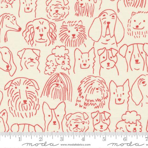 Moda Fabrics Dog Daze 20842 11 Cream