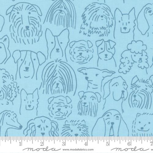 Moda Fabrics Dog Daze 20842 15 Sky